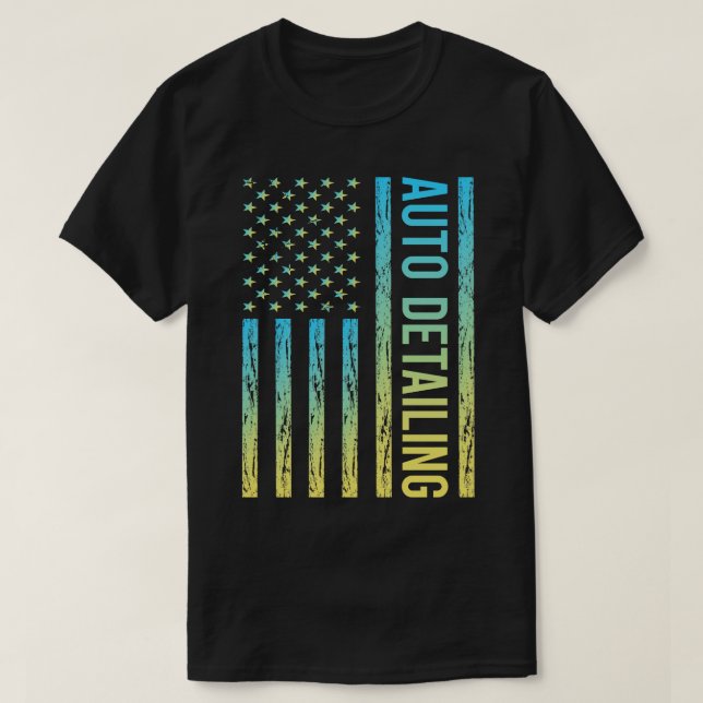 Gradient Flag 02 Auto Detaillierte Details T-Shirt (Design vorne)
