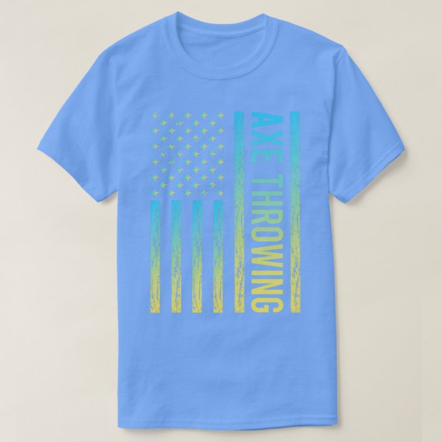 Gradient Flag 02 Ax Thrower Throwing Axes T-Shirt (Design vorne)