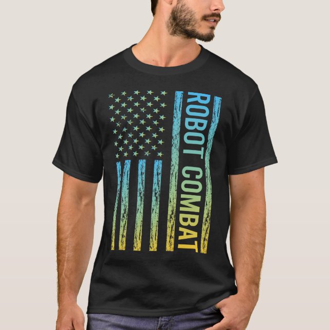 Gradient Flag 02 Roboter-Roboter T-Shirt (Vorderseite)