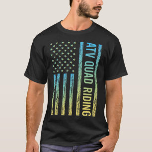Gradient Flag ATV Quad Riding T-Shirt