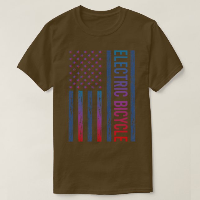 Gradient Flag Electric Bicycle E Bike Ebike T-Shirt (Design vorne)