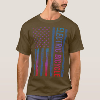 Gradient Flag Electric Bicycle E Bike Ebike T-Shirt