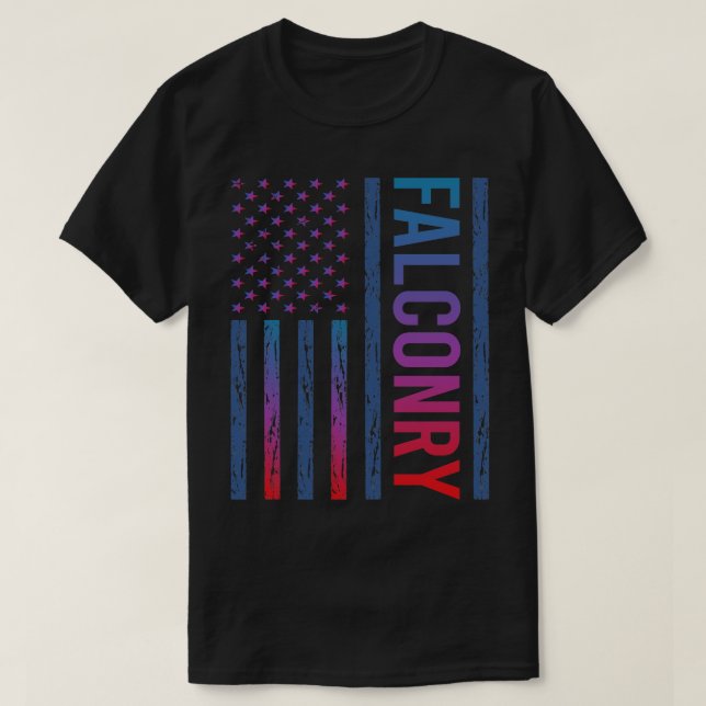 Gradient Flag Falcony Falconer T-Shirt (Design vorne)