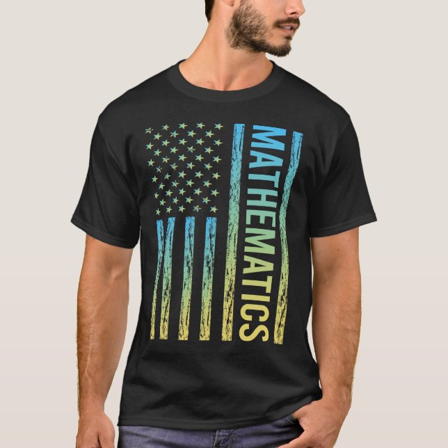 Gradient Flag Mathematik Mathematik Mathematik T-Shirt (Vorderseite)