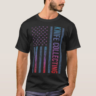 Gradient-Flag-Messer-Sammelnde Messer T-Shirt