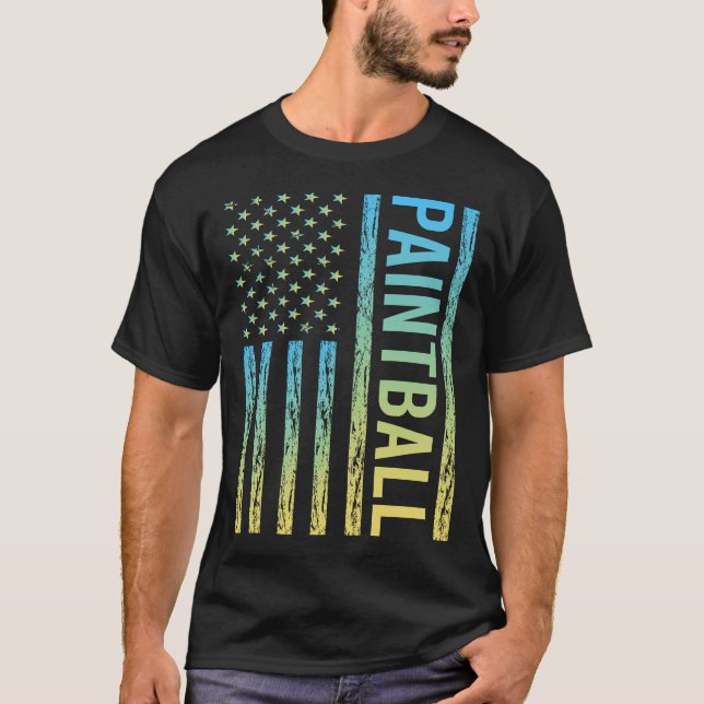 Gradient-Flag-Paintball T-Shirt (Vorderseite)