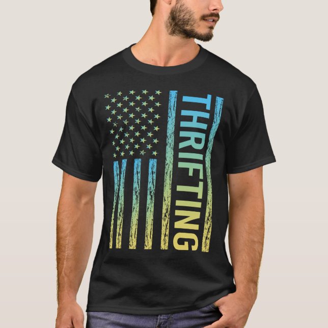 Gradient Flag Thrifting Thrift T-Shirt (Vorderseite)