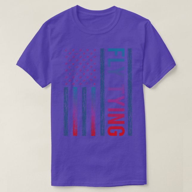 Gradient-Flagge Fly Tying T-Shirt (Design vorne)