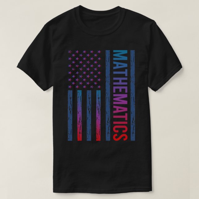 Gradient-Flagge Mathematik Mathe T-Shirt (Design vorne)