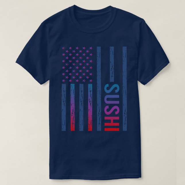 Gradient-Flagge Sushi T-Shirt (Design vorne)