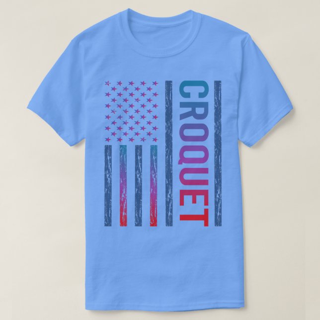 Gradient-Flaggen-Croquet T-Shirt (Design vorne)