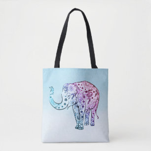 Gradient Floral Elephant