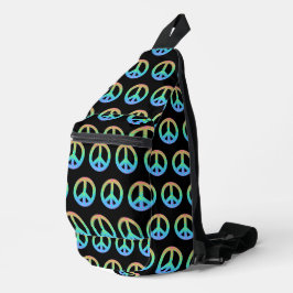 Gradient-Friedenssymbol Crossbody Bag