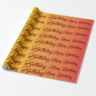 Gradient fröhliche Geburtstagsfeier Geschenkpapier