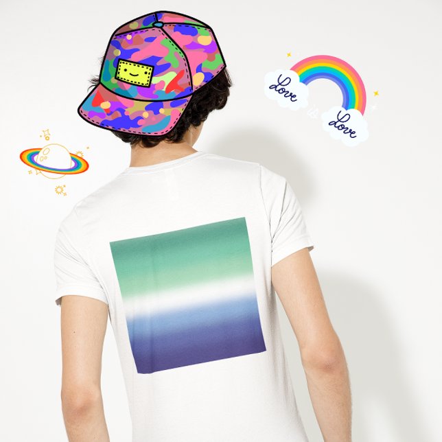 Gradient Gay MLM Pride Flag - farbenfrohe MLM Flag T-Shirt (Von Creator hochgeladen)