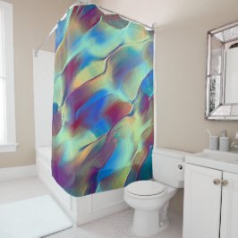 Gradient gefärbte Felsdüne mit weichem, hellem Duschvorhang