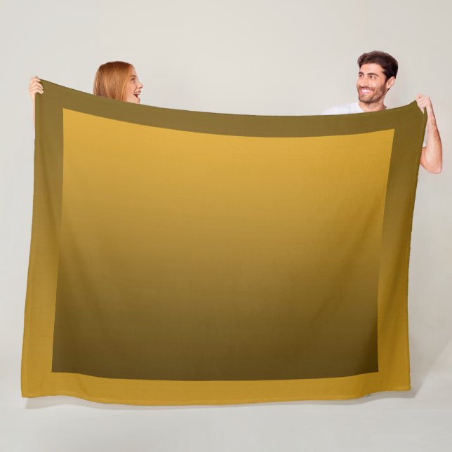 Gradient Gelb - tief zu hell | Stimmungs-Hintergru Fleecedecke (Beispiel)