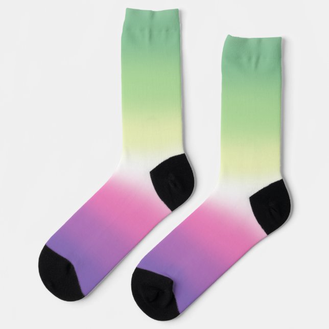 Gradient Genderfade Pride Flag Socken (Linkes Detail)