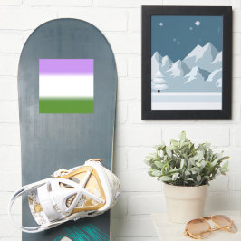 Gradient Genderqueer Pride Flag - Genderqueer Flag Aufkleber