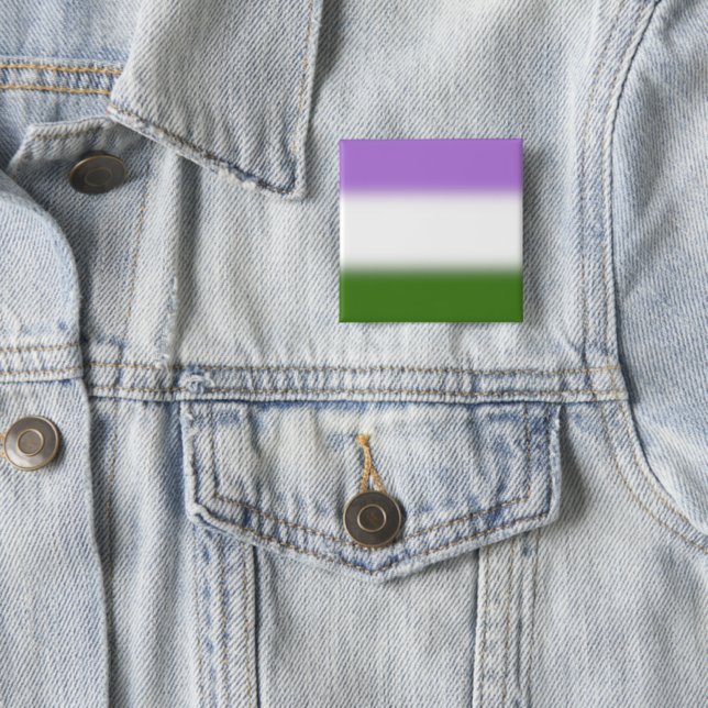 Gradient Genderqueer Pride Flag - Genderqueer Flag Button (Beispiel)