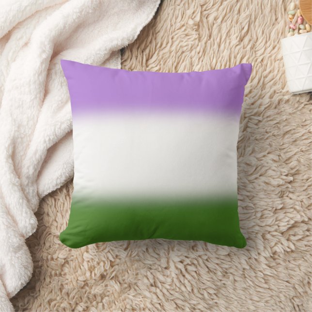 Gradient Genderqueer Pride Flag - Genderqueer Flag Kissen (Decke)