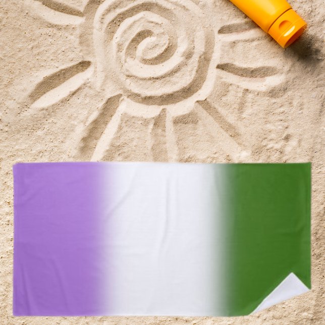 Gradient Genderqueer Pride Flag - Genderqueer Flag Strandtuch (Von Creator hochgeladen)