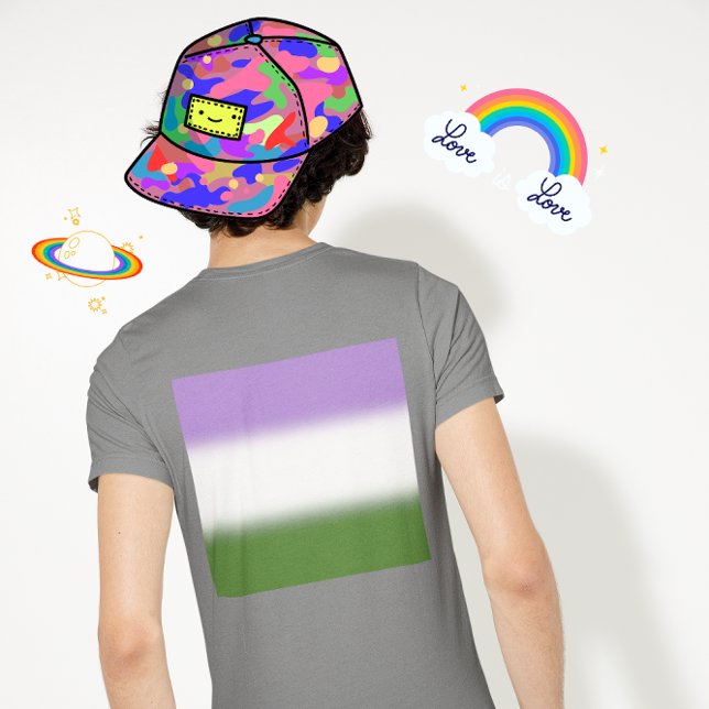 Gradient Genderqueer Pride Flag - Genderqueer Flag T-Shirt (Von Creator hochgeladen)