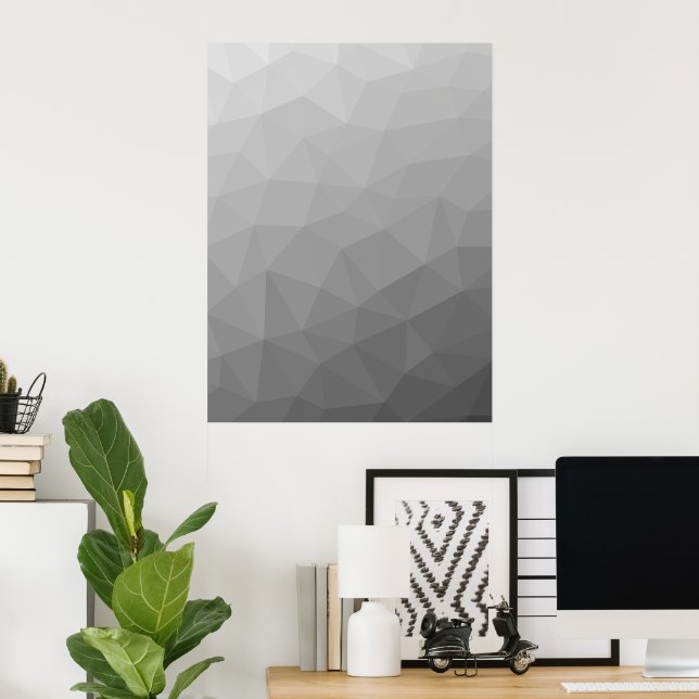 Gradient Geometric Mesh Pattern Poster (Heimbüro)