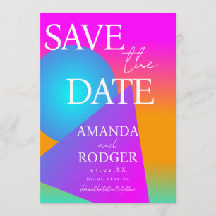 Gradient-Glow-Geometrisches Save-the-Date Einladung