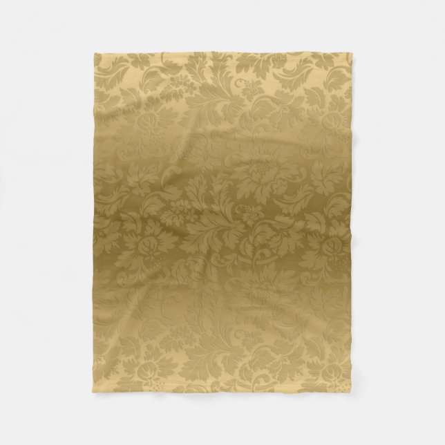 Gradient Gold Damask Fleecedecke (Vorderseite)