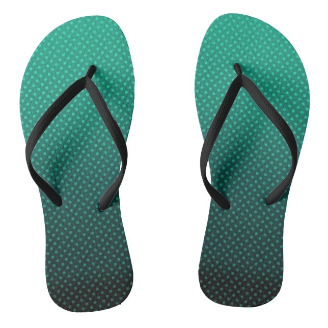 Gradient graue Polka Punkte drucken abstrakte Femi Flip Flops (Fußbett)