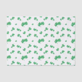 Gradient Green Irish Kleeblatt Pattern Seidenpapier