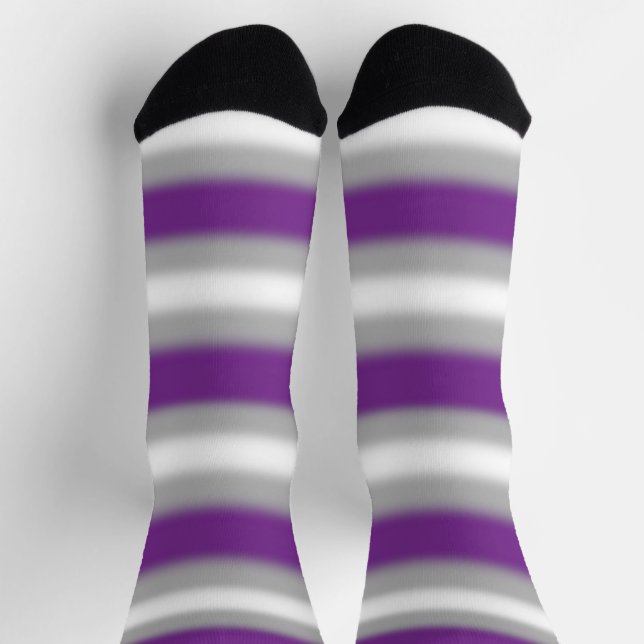 Gradient Greysexual Stolz Socken (Oben)