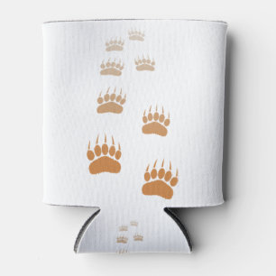 Gradient Grizzly Bär Paw Print Dosenkühler