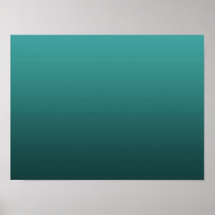 Gradient Grün - tief zu hell Stimmungs-Hintergru Poster