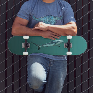 Gradient Grün - tief zu hell Stimmungs-Hintergru Skateboard