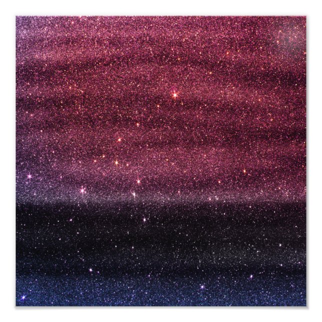 Gradient Imitat Lila und Blue Glitzer Fotodruck (Vorne)