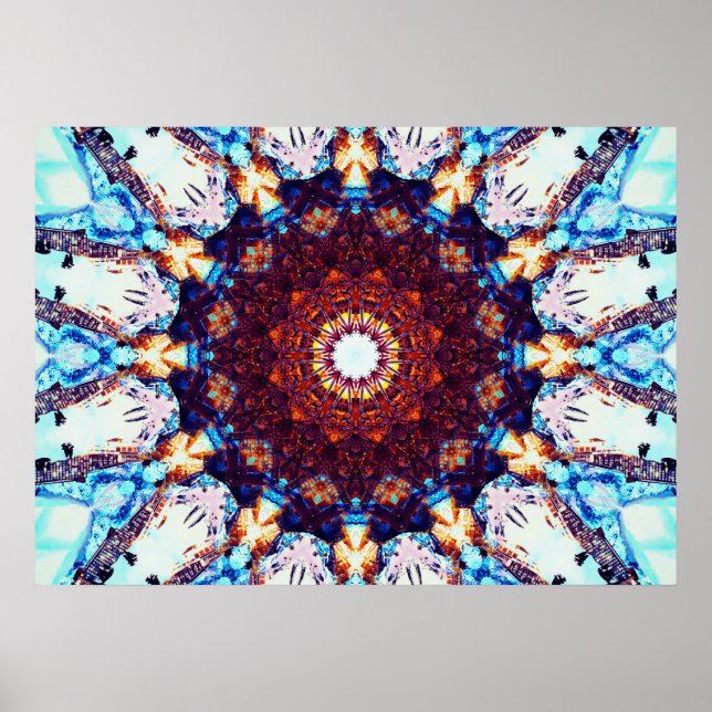 Gradient Kaleidoskop | Mandala Art Poster (Vorne)