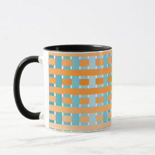 Gradient Kariert Orange Tasse