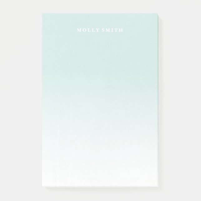 Gradient (Large) - Aqua Post-it Klebezettel (Vorderseite)