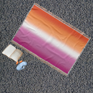 Gradient Lesbische Pride-Flagge – Lesbische Flagge Decke