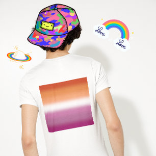 Gradient Lesbische Regenbogenflagge – Lesbenflagge T-Shirt