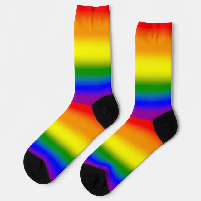 Gradient LGBTQ Rainbow Pride Socken (Linkes Detail)
