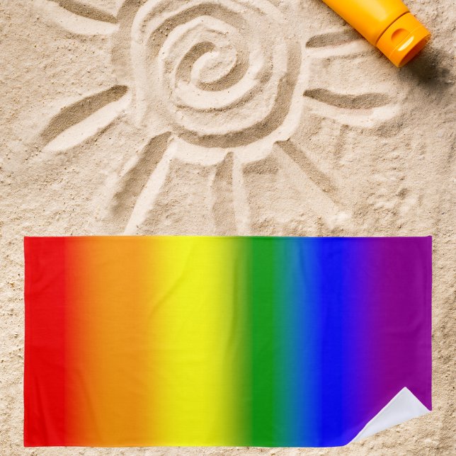 Gradient LGBTQ+ Rainbow Prilag Flag - Regenbogenfl Strandtuch (Von Creator hochgeladen)
