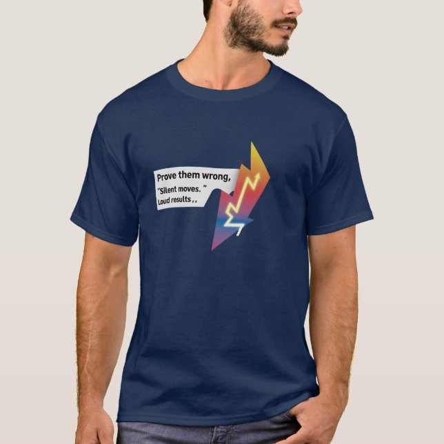 Gradient Lightning Quote | Basic Dark T-Shirt (Vorderseite)