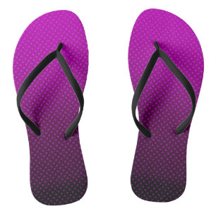 Gradient lila graue Polka Punkte drucken abstrakt Flip Flops