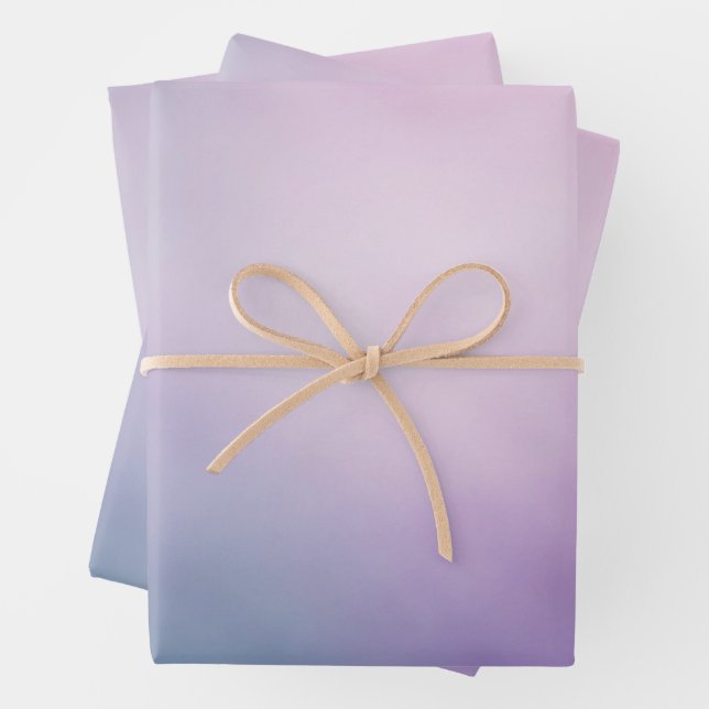 Gradient Lila, Lilac, Blue Elegant Geschenkpapier Set (Beispiel)