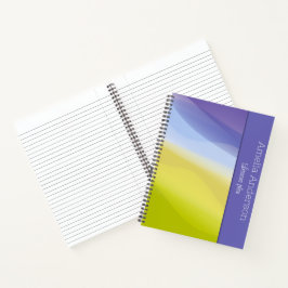 Gradient lime green lavenname Teacher Planner Notizbuch