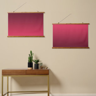 Gradient Magenta - hell bis tief Saisonale Stimm Wandteppich Mit Holzrahmen