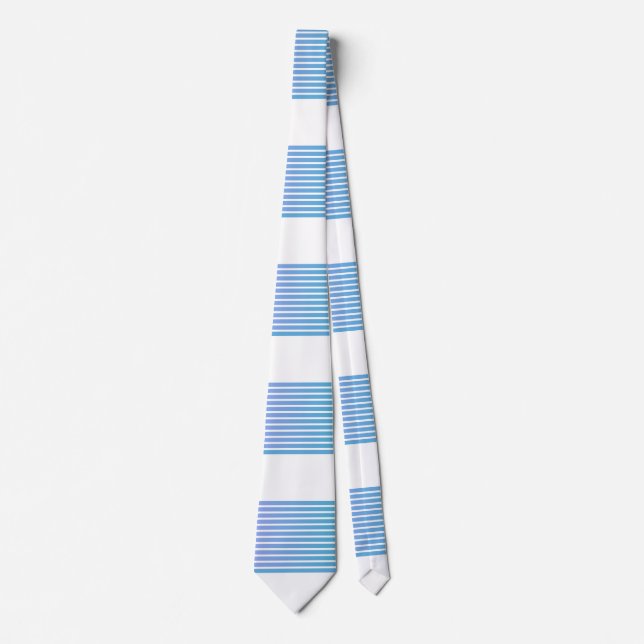 Gradient Mehrfarbige blaue Streifen Krawatte (Vorderseite)
